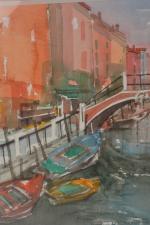 Jacques BRENNER (1936) 
Vue de Venise, Santa Marina 
Aquarelle signée...