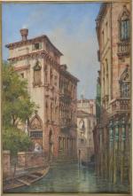 William WYLD (1806-1889)
Canal à Venise
Aquarelle signée en bas à gauche,...