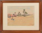 Charles BROUTY (1897-1984)
Oasis de Timimoun
Aquarelle sur papier. Signée en bas...