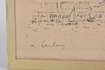 André HAMBOURG (1909-1999)
Panorama d'Alger
Dessin à la plume signé en bas...