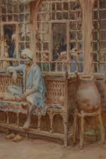 Walter Frederick Roof TYNDALL (1855-1943)
Les Joueurs de dames au Caire
Aquarelle...