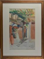 Edmond VALES (1918-2001)
Dans la Medina
Encre aquarellée signée en bas à...