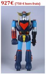 Mattel, Shogun, Goldorak, 1978.<br />
Go Nagai () Goldorak (UFO)<br />
(N°2658) sujet en plastique sur roulettes, bras articulés,<br />
poing lance-roquettes, haches. (Frottements aux cornes)<br />
Dans sa boite avec cales et notice. H. 60 cm. Mattel, Shogun, Goldorak, 1978.<br />
Go Nagai () Goldorak (UFO)<br />
(N°2658) sujet en plastique sur roulettes, bras articulés,<br />
poing lance-roquettes, haches. (Frottements aux cornes)<br />
Dans sa boite avec cales et notice. H. 60 cm.