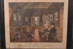 Ecole XIXe siècle
Intérieur d'une salle à manger 
Estampe d'après Droling...