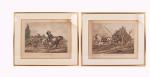 Carle VERNET
Deux gravures en couleurs, gravées par Debucourt
"Les chevaux de...