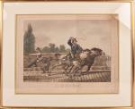 Carle VERNET
Deux gravures en couleurs, gravées par Debucourt
"Les chevaux de...