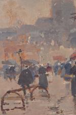Eugène GALIEN-LALOUE (1854-1941)
Scène de marché près du port
Huile sur panneau...