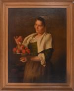 Pierre-Joseph TOUSSAINT (1822-1888) 
Suite de trois portraits de femmes 
Huiles...