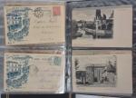Trois classeurs de cartes postales anciennes, publication sur Chartres avec...