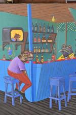 ALPHANDIO (né en 1952) - Ecole cubaine
Bar de grenouilles
Huile sur...