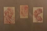 CH. HURTON (école début XXe siècle)
Portraits 
Trois esquisses à sanguine...