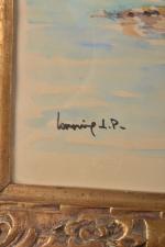 Robert L.P. LAVOINE (1916-1999)
Antibes 
Dessin aquarelle signé en bas à...