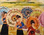 Raphaël MARRAS (né en 1953)
Costumes du Laos
Huile sur toile signée...