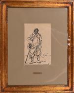 Théophile Alexandre STEINLEN (1859-1923)
Poilu debout de face.
Dessin à l'encre signé...