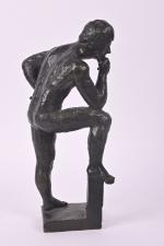 Gerard Ecole du XXe 
Le penseur
Epreuve en bronze à patine...