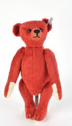 Steiff contemporain, ours rouge replica 1912-1913
avec certificat. 40 cm.