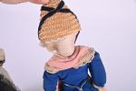 Auvergnate et Niçoise, deux poupées en habits traditionnels
tête porcelaine, bouche...