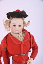 Le Basque, belle poupée attribuée à Barrois,
tête pivotante et buste...