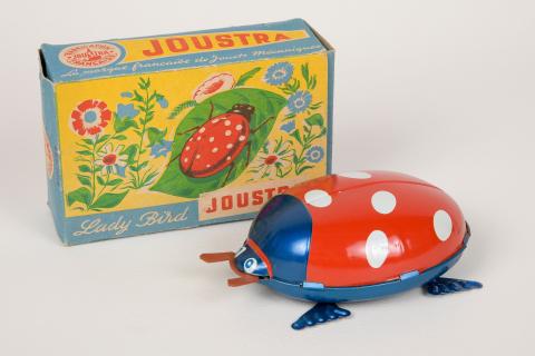 Ancien Jouet Mécanique Coccinelle En Tôle Lithographiée - YONE Années 60 - Jouet Vintage