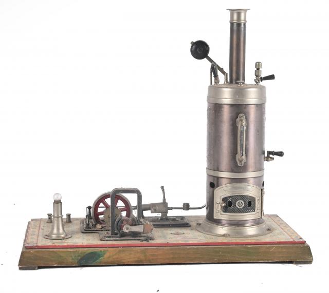 Mini Moteur à Vapeur Vertical BuildCubes - Laiton, Chaudière 14ml, Fonctionne à L'alcool