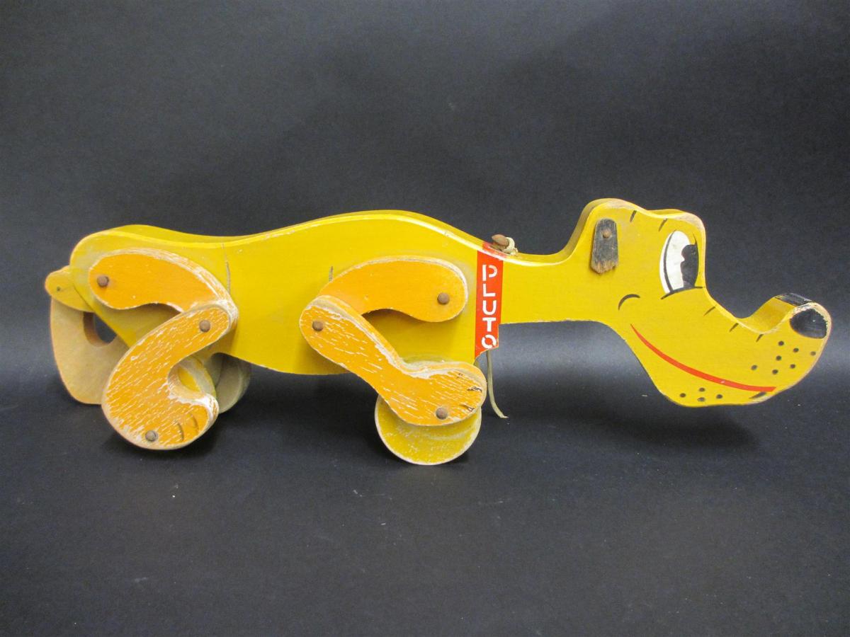 Jouet Ancien – Marionnette Pluto En Bois à Ficelle – Articulé