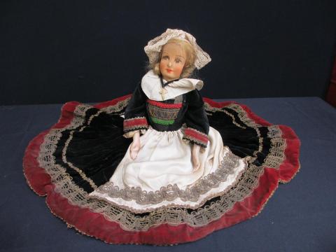 Poupée de collection année 1950 - Poupée Folklorique Bretonne
