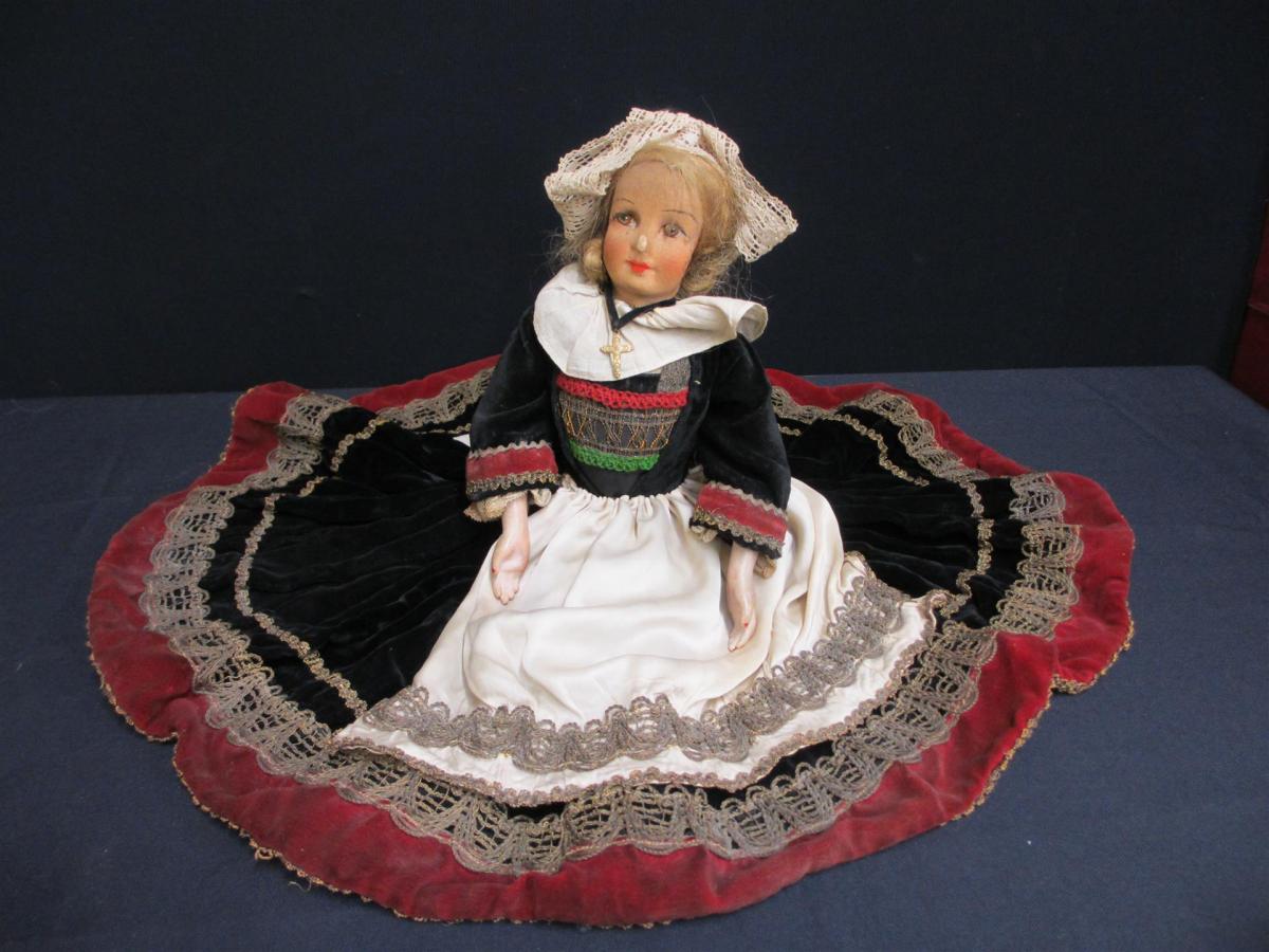 Patron Ancien Reproduction Costume Bretonne Poupée 34cm – Magazine La Poupée Modèle 1877 – Occasion Collector