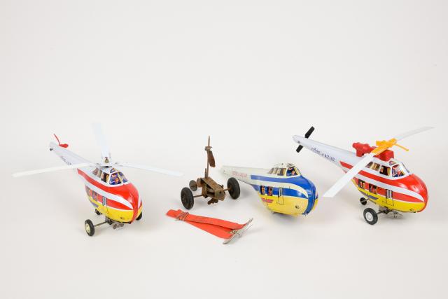 Hélicoptère Joujou Joustra Côte D'Azur - Tôle 34cm - Année 1955 - Fonctionne - Bel État Occasion