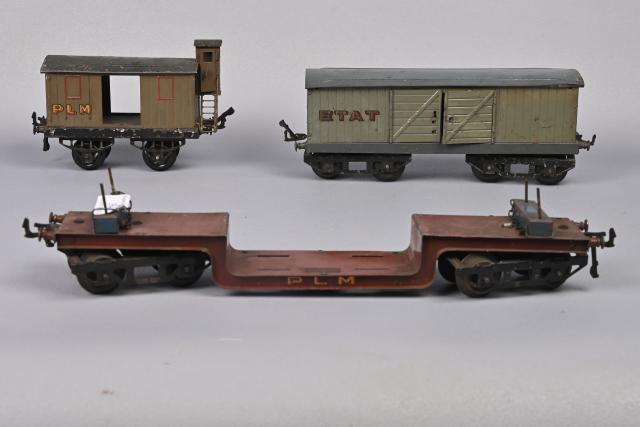 Train echelle O HORNBY wagon fourgon gris GW / jouet ancien