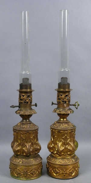 Lot De Miniatures Vintage En Laiton : Téléphone, Chandelier, Lampe, Canon
