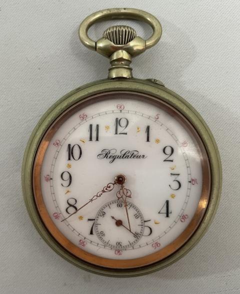 Cadran De Montre Ancien En Argent Ciselé - Décor Vintage, Pour Montre Gousset Ou Restauration