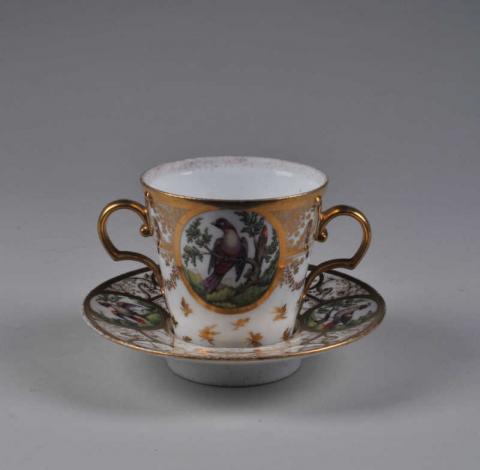 Ensemble de 6 tasses à thé - Wedgwood - Turquoise florentine - France