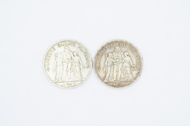 Ecu 5 francs France  Hercule de Dupré 1849 A Ag Paris 