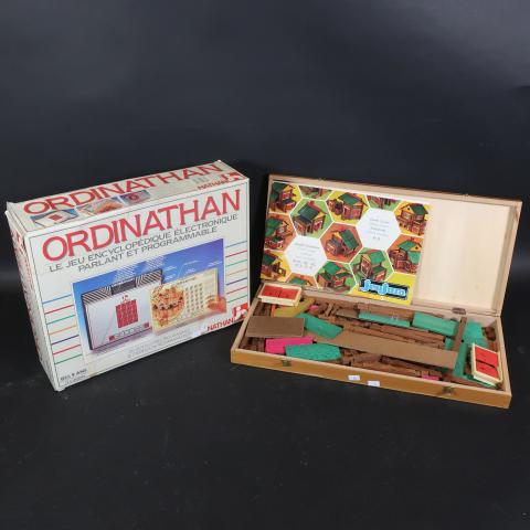 Jeu électronique Vintage Ordinathan – Nathan – Avec Fiches Et Sacoche – Fonctionne