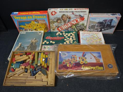 Ancien Jeu De Tampons Cirque Clown – Boîte Métal Vintage, Jouet Ancien