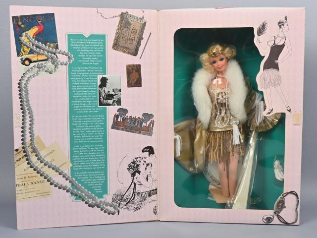 BARBIE Poupée Brune GIBSON GIRL Mattel 1993 - The Great Eras Collection - Boite Vitrine Fermé Neuve
