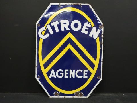 Plaque émaillée Citroën Agence