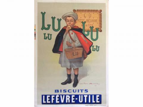 Planche "Madère" signée Alfons Mucha Biscuits LU Lefèvre-Utile 