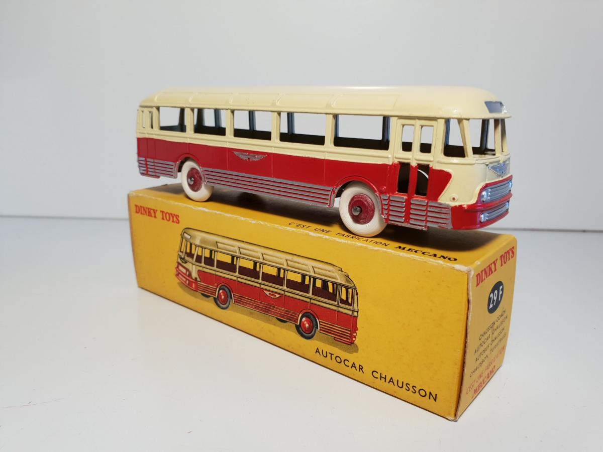 Jouet Dinky Toys - Autocar Chausson 1956 - Modèle 29F Rouge Avec Boîte D'Origine - Occasion