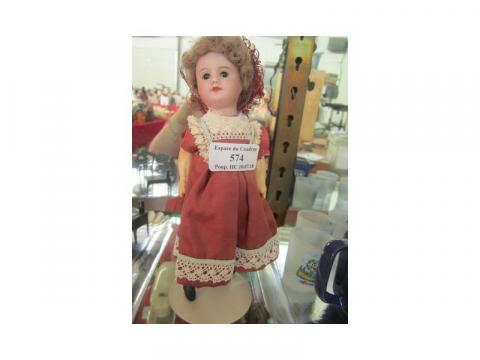 petite poupée ancienne en terre de pipe années 30