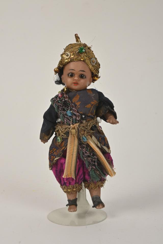 Mignonnette Ancienne En Biscuit - 10 Cm - Bouche Fermée - Poupée Collection
