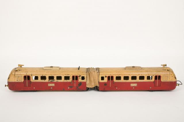 Autorail Miniature JEP Unis France échelle O - Bon état, Vintage - Modèle Tôle