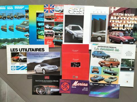 Lot De 5 Catalogues Automobiles Anciens - Voitures Françaises - Occasion Collection