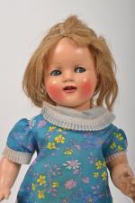 Poupée Raynal 40 Cm, Yeux Riboulants, Vintage Française, Fille