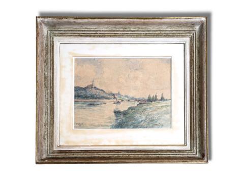 TABLEAU ANCIEN JACQUES Sokol Paysage Huile Sur Toile Original