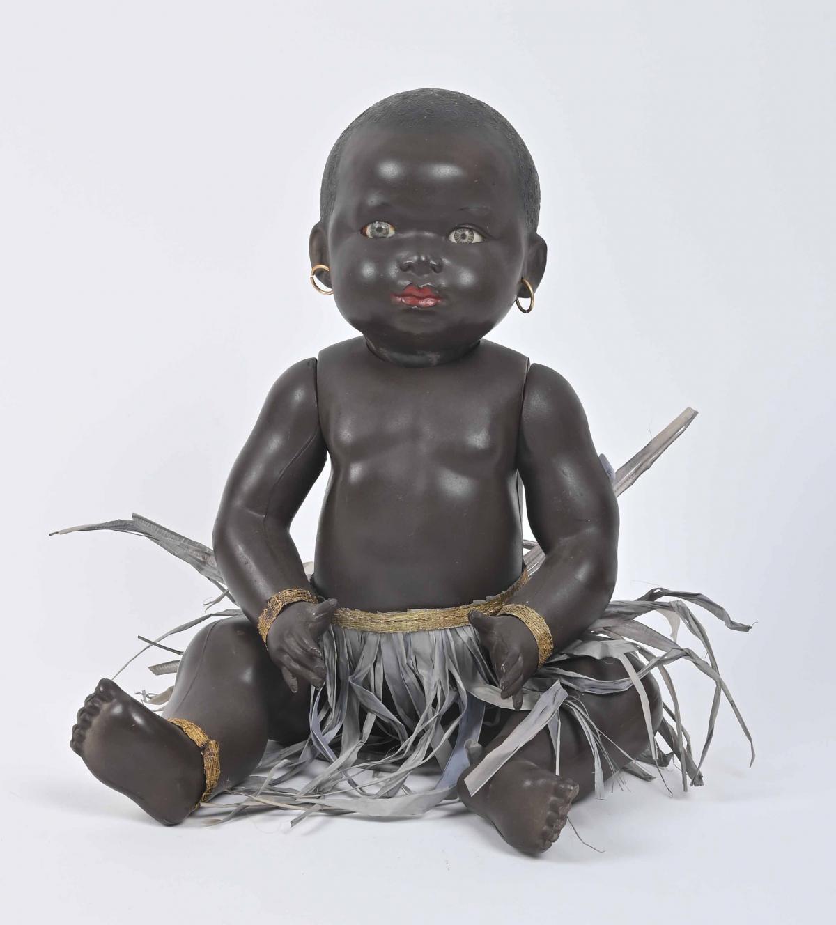 Poupon Petitcollin 40 Cm – Yeux Bruns, Jambes Torses (manque Peinture Cheveux)