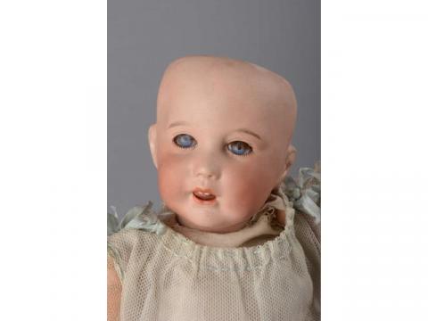 Tête De Poupée Ancienne Reproduction – Bébé Caractère SFBJ Moule 236 – Porcelaine 37cm