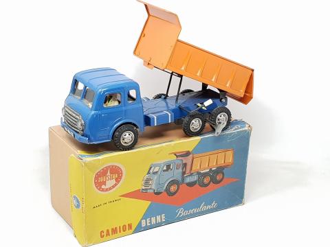 Ancien camion benne à ordure, Dinky Toys Vert Métal