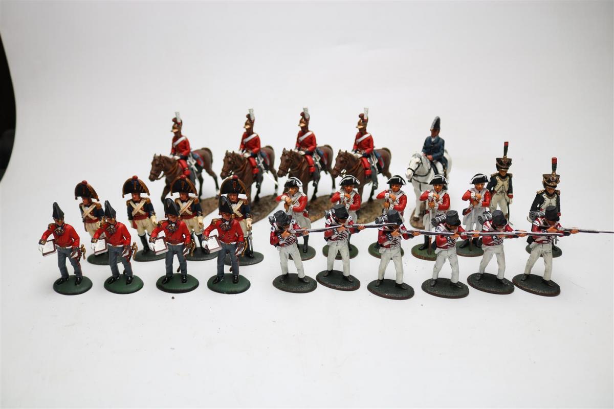 Lot De 5 Soldats De Plomb Anciens - Très Bon État - Réf. SD5jaun - Occasion