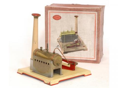 Jouet Scientifique Ancien - Four Miniature En Tôle Et Bois - Début XXe 21 Cm